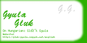 gyula gluk business card